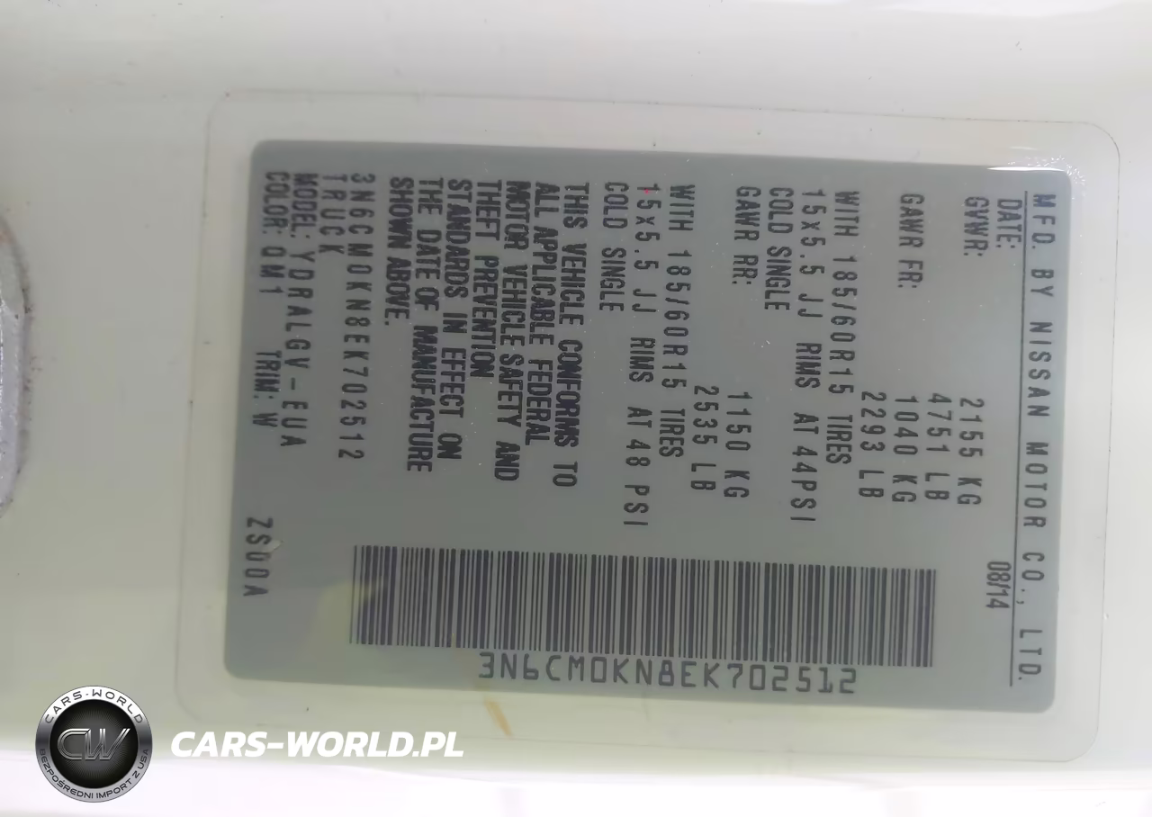 2014 Nissan Nv200 Sv VIN:3N6CM0KN8EK702512 - 9