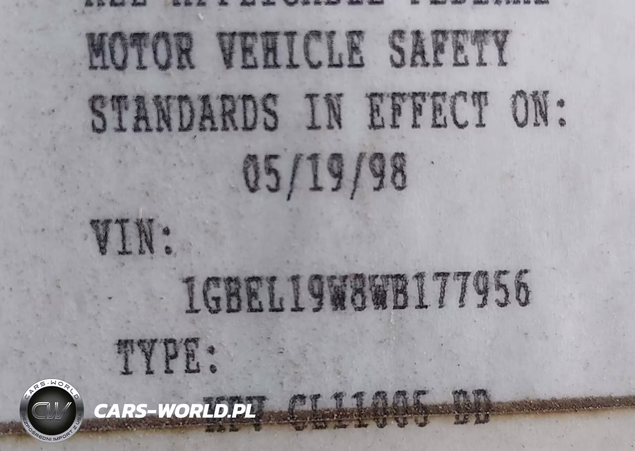1998 Chevrolet Astro Yf7 VIN:1GBEL19W8WB177956 - 9