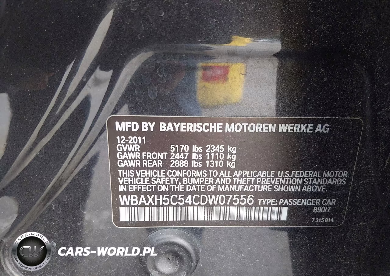 2012 BMW 528I xDrive VIN:WBAXH5C54CDW07556 - 9