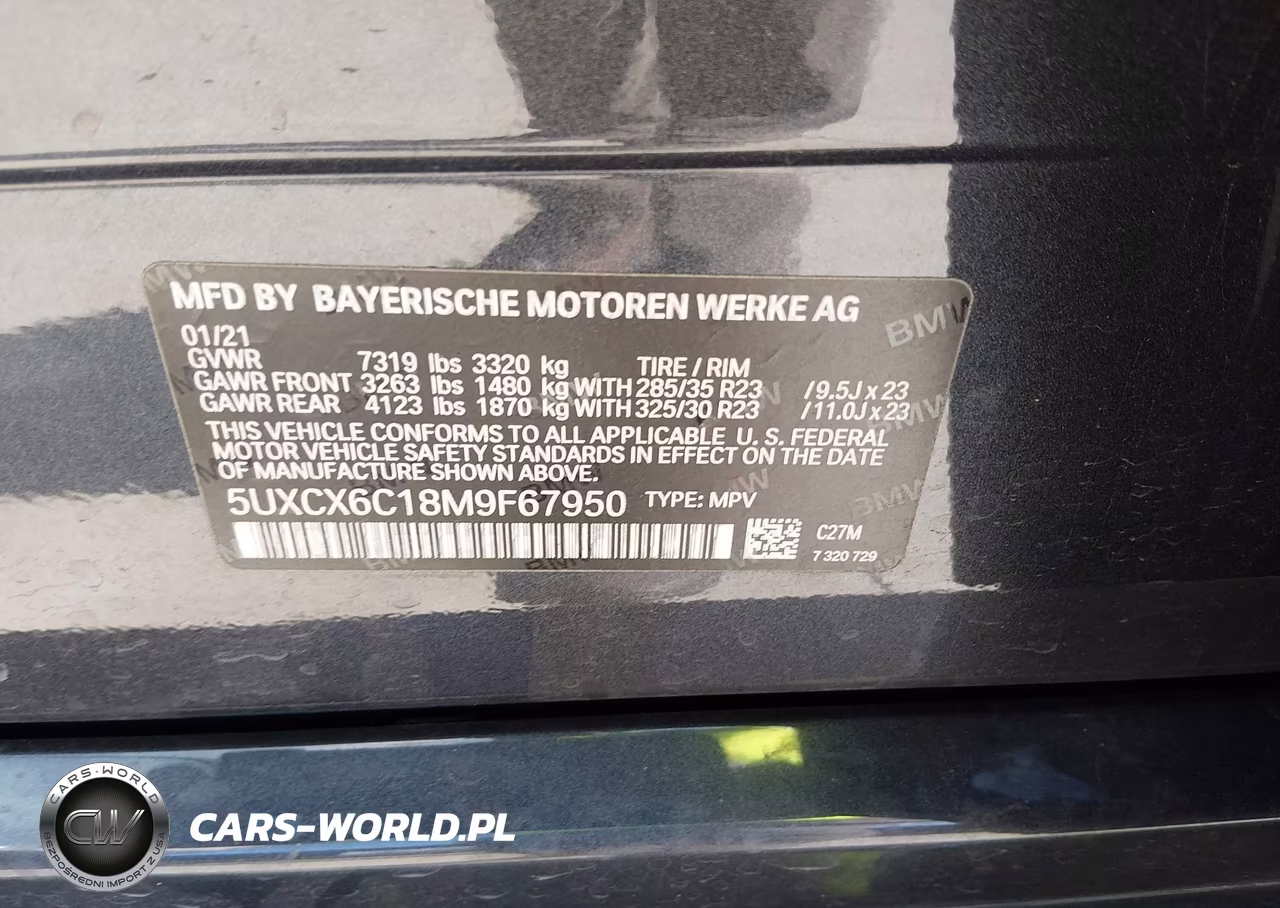 2021 BMW Alpina Xb7 VIN:5UXCX6C18M9F67950 - 9