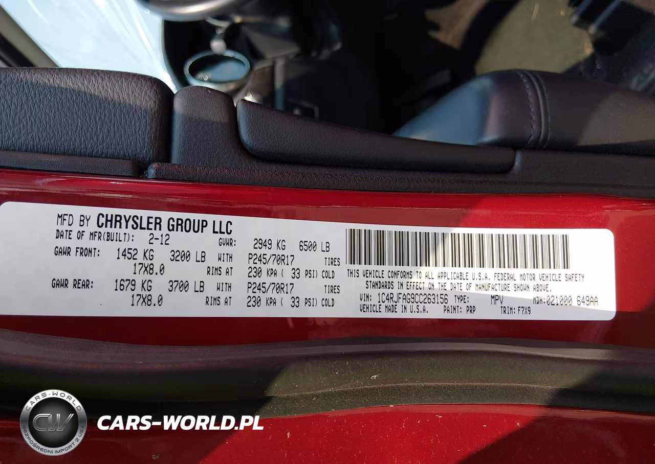 2012 Jeep Grand Cherokee Laredo VIN:1C4RJFAG9CC263156 - 9