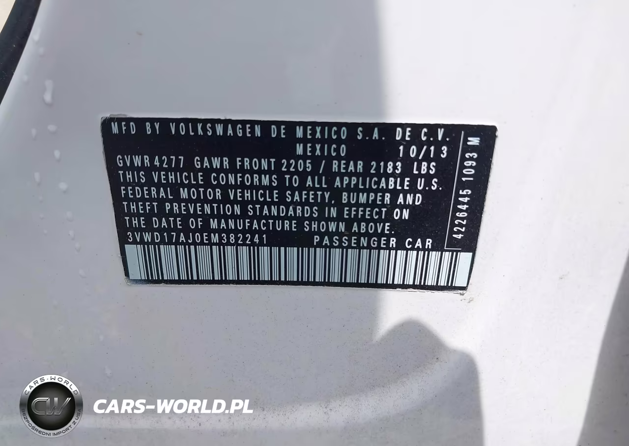2014 Volkswagen Jetta 1.8T Se VIN:3VWD17AJ0EM382241 - 9