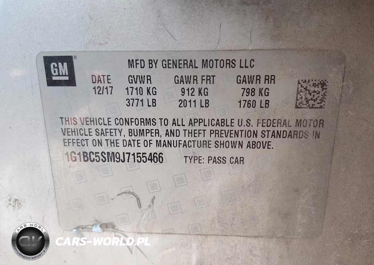 2018 Chevrolet Cruze Ls Auto VIN:1G1BC5SM9J7155466 - 9