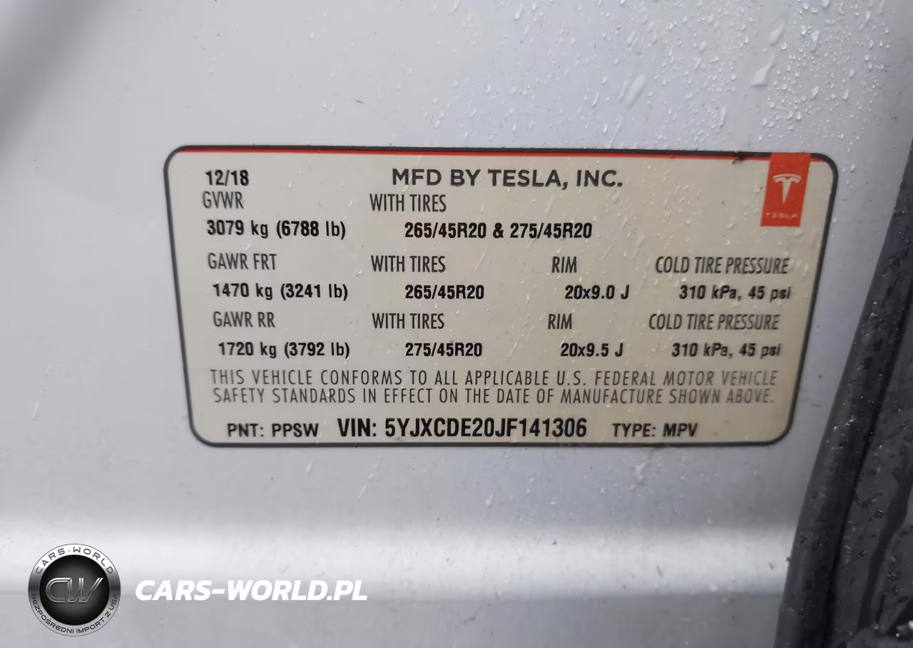 2018 Tesla Model X 100D-75D-P100D VIN:5YJXCDE20JF141306 - 9