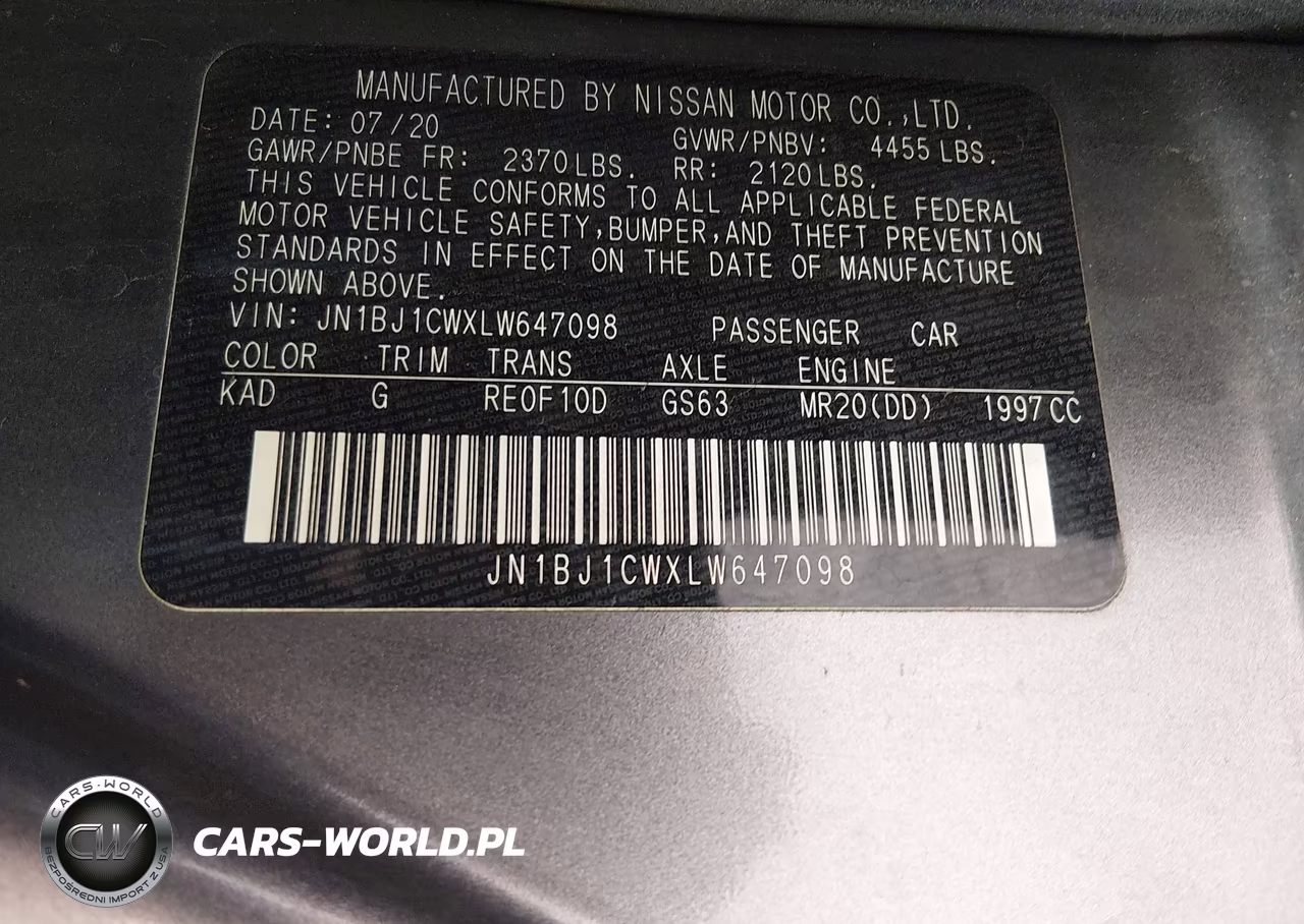 2020 Nissan Rogue Sport S Awd Xtronic Cvt VIN:JN1BJ1CWXLW647098 - 9