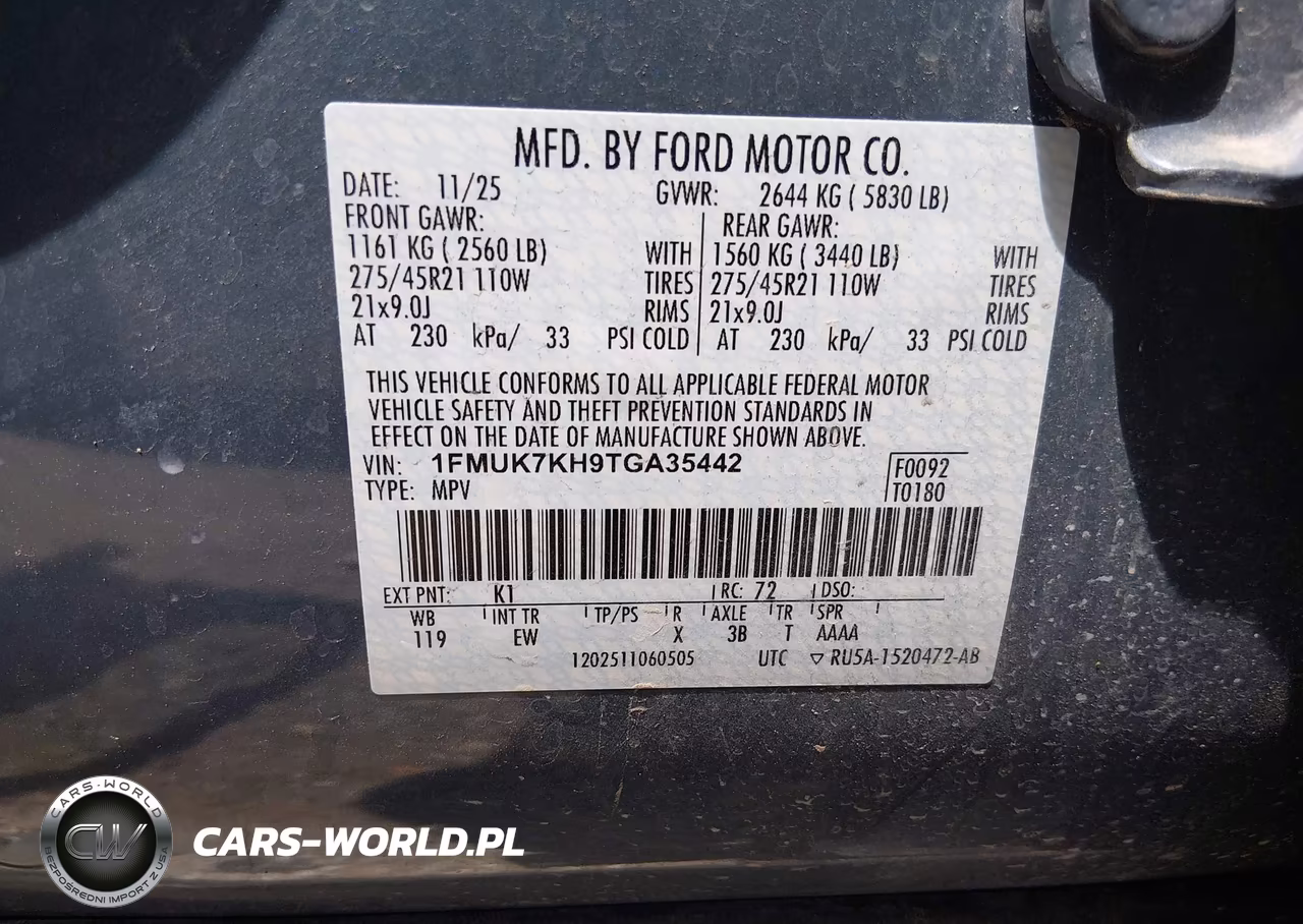2026 Ford Explorer St-Line VIN:1FMUK7KH9TGA35442 - 9