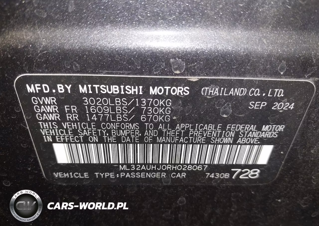 2024 Mitsubishi Mirage Es-Le VIN:ML32AUHJ0RH028067 - 9