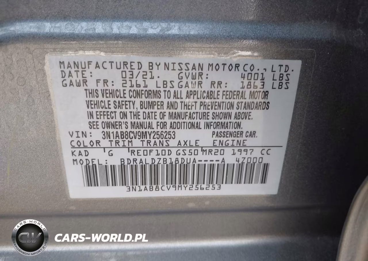 2021 Nissan Sentra Sv Xtronic Cvt VIN:3N1AB8CV9MY256253 - 9