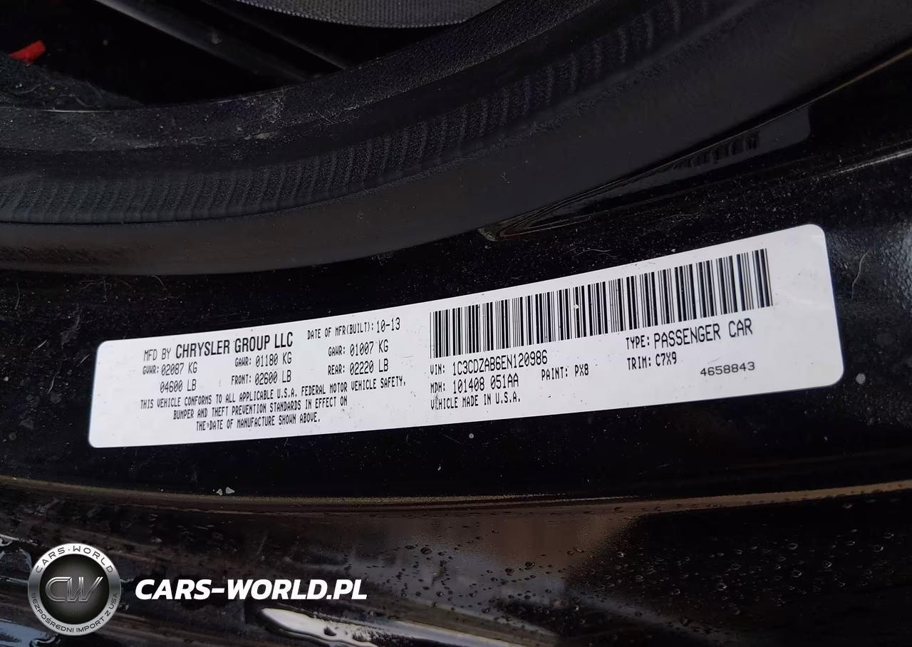 2014 Dodge Avenger Se VIN:1C3CDZAB6EN120986 - 9