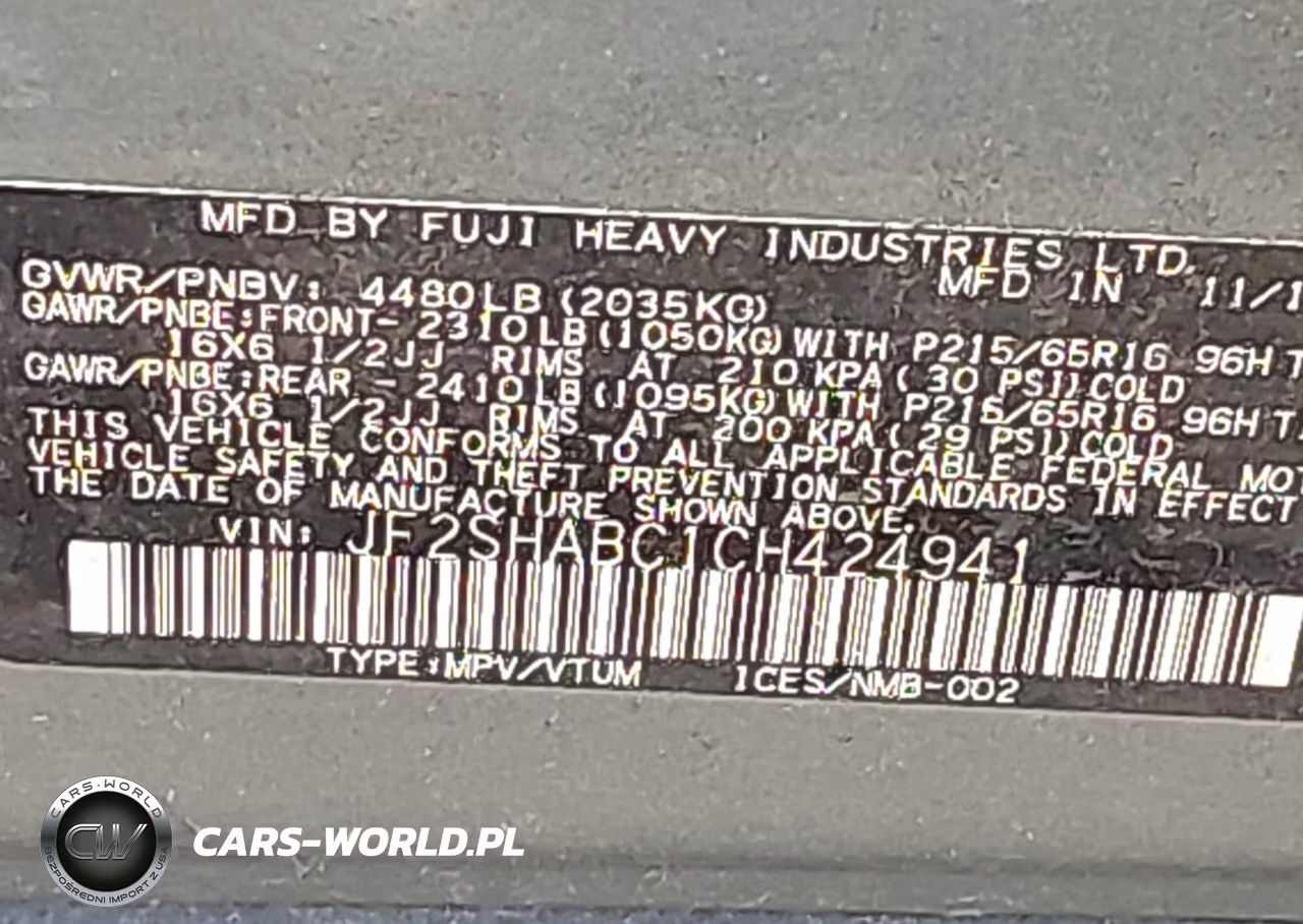 2012 Subaru Forester 2.5X VIN:JF2SHABC1CH424941 - 9