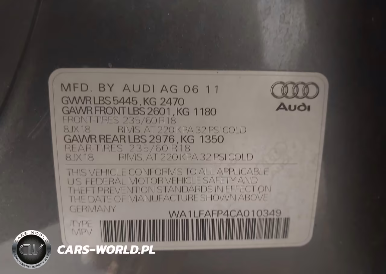 2012 Audi Q5 2.0T Premium VIN:WA1LFAFP4CA010349 - 9