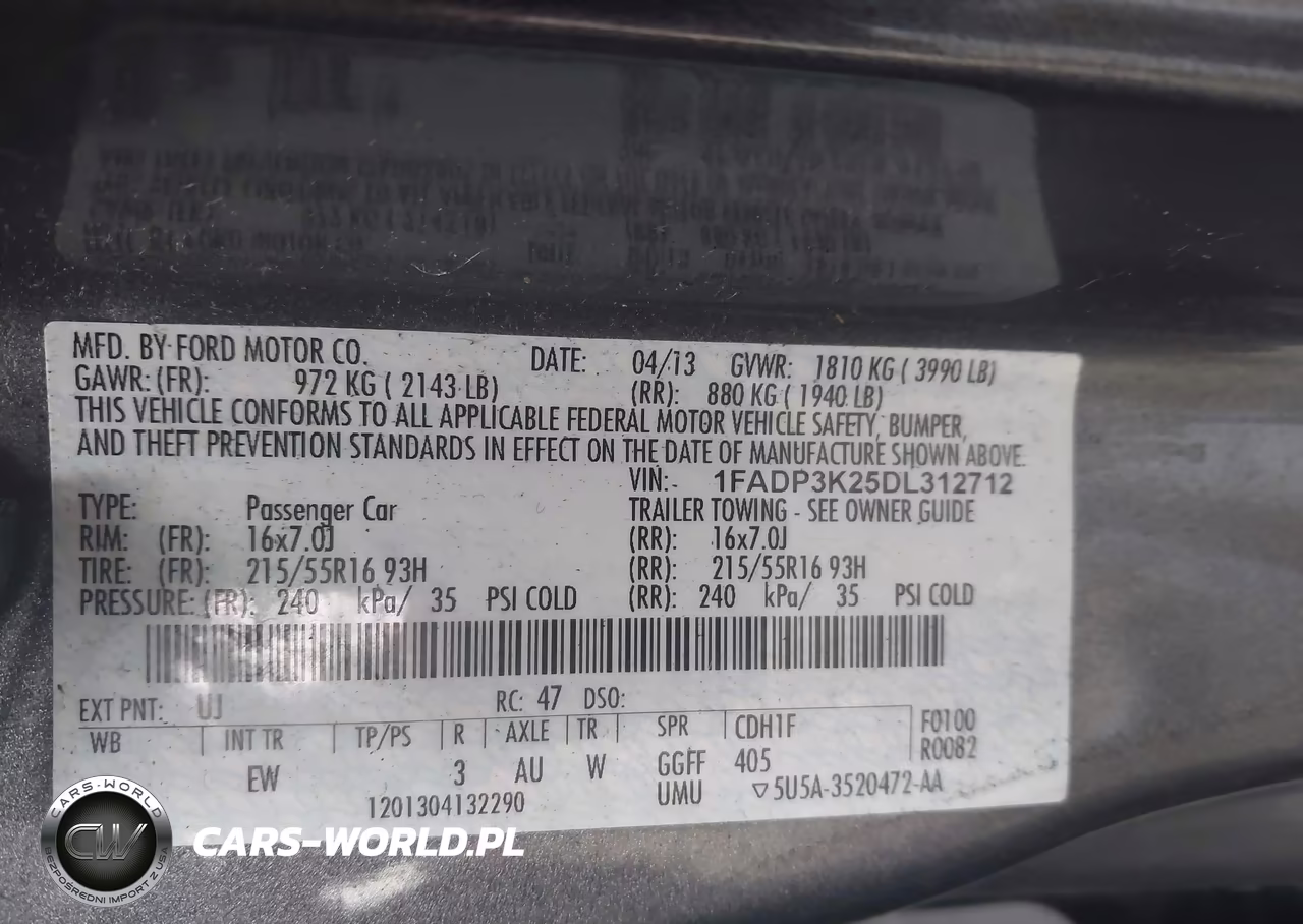 2013 Ford Focus Se VIN:1FADP3K25DL312712 - 9