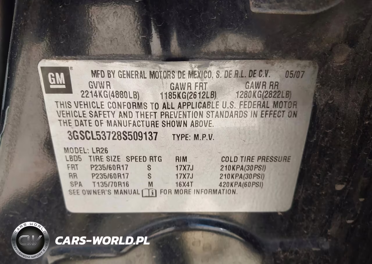 2008 Saturn Vue V6 Xr VIN:3GSCL53728S509137 - 9