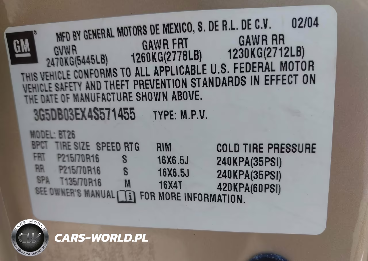 2004 Buick Rendezvous Cx VIN:3G5DB03EX4S571455 - 9