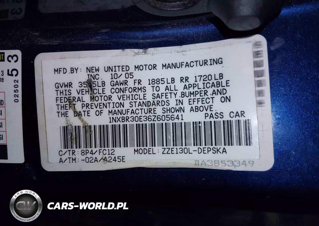 2006 Toyota Corolla S VIN:1NXBR30E36Z605641 - 9