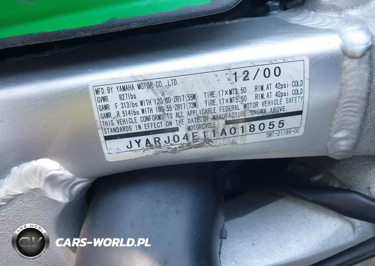 2001 Yamaha Yzfr6 L VIN:JYARJ04E11A018055 - 10