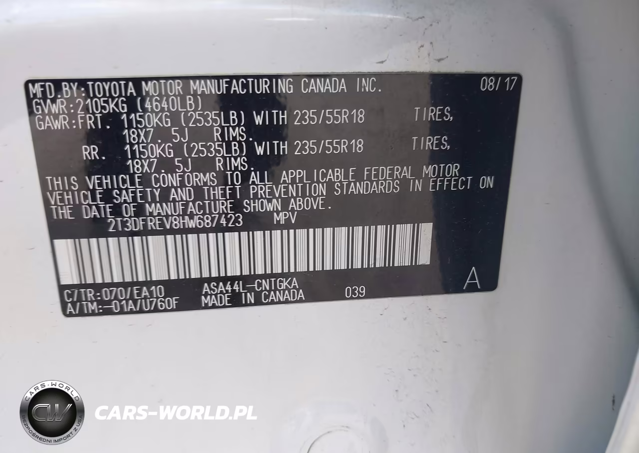2017 Toyota Rav4 Limited VIN:2T3DFREV8HW687423 - 9