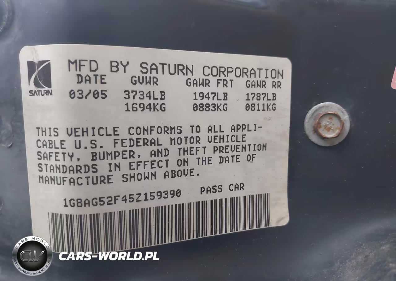 2005 Saturn Ion 1 VIN:1G8AG52F45Z159390 - 9