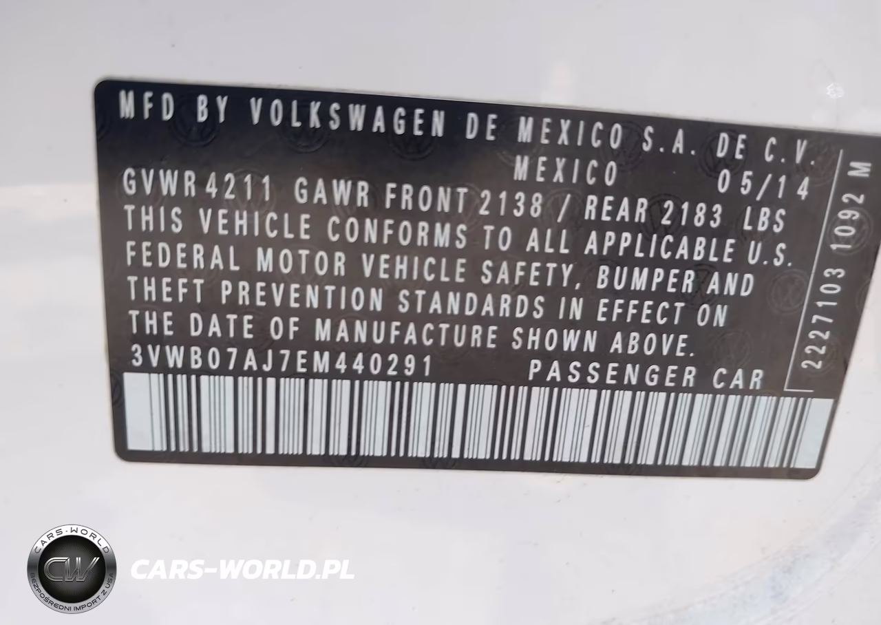 2014 Volkswagen Jetta 1.8T Se VIN:3VWB07AJ7EM440291 - 9