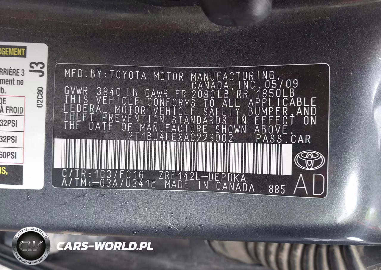 2010 Toyota Corolla Le VIN:2T1BU4EEXAC223002 - 9