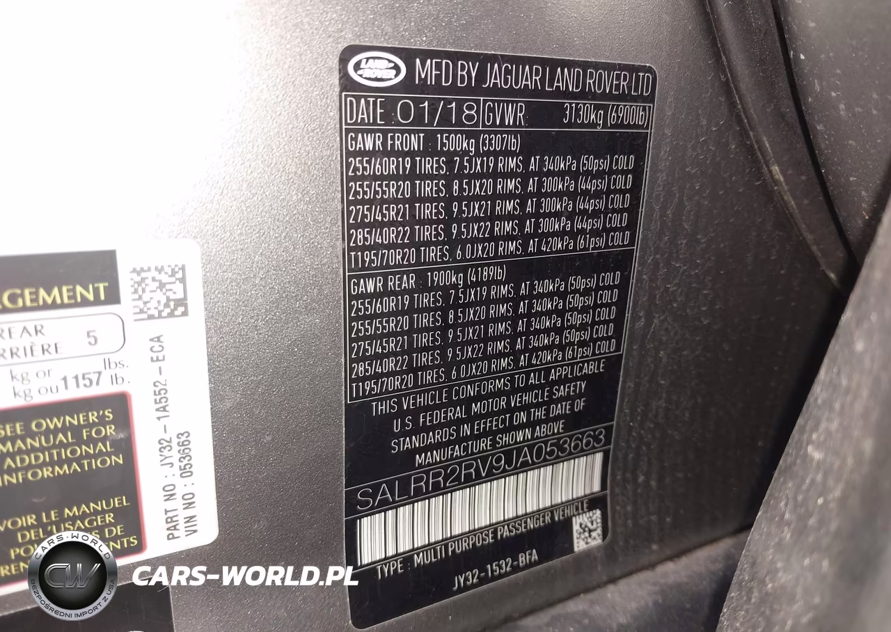2018 Land Rover Discovery Hse VIN:SALRR2RV9JA053663 - 9