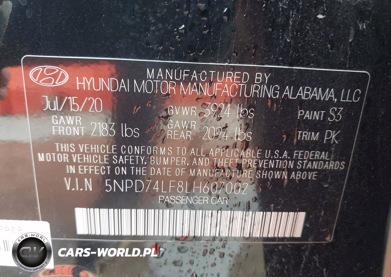 2020 Hyundai Elantra Se VIN:5NPD74LF8LH607002 - 9