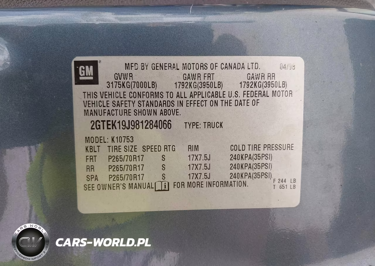 2008 GMC Sierra 1500 Sle1 VIN:2GTEK19J981284066 - 9