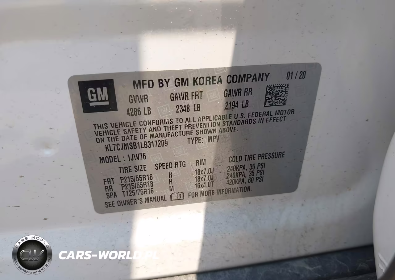 2020 Chevrolet Trax Fwd Premier VIN:KL7CJMSB1LB317209 - 9