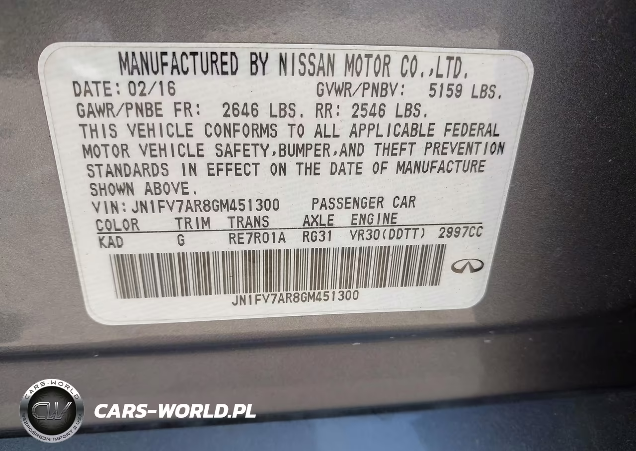 2016 Infiniti Q50 3.0T Red Sport 400 VIN:JN1FV7AR8GM451300 - 9