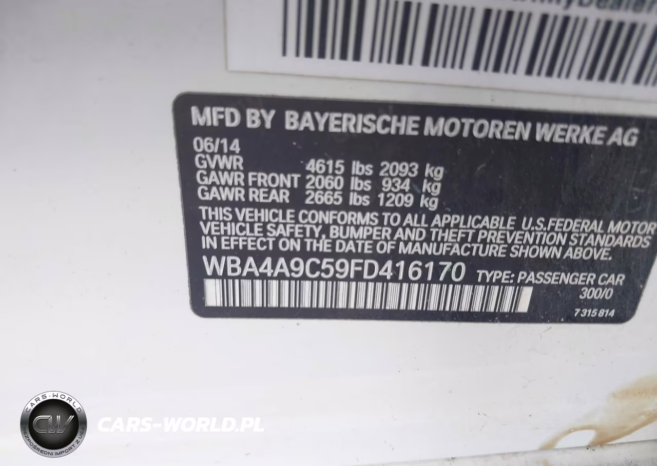 2015 BMW 428 Gran Coupe VIN:WBA4A9C59FD416170 - 9