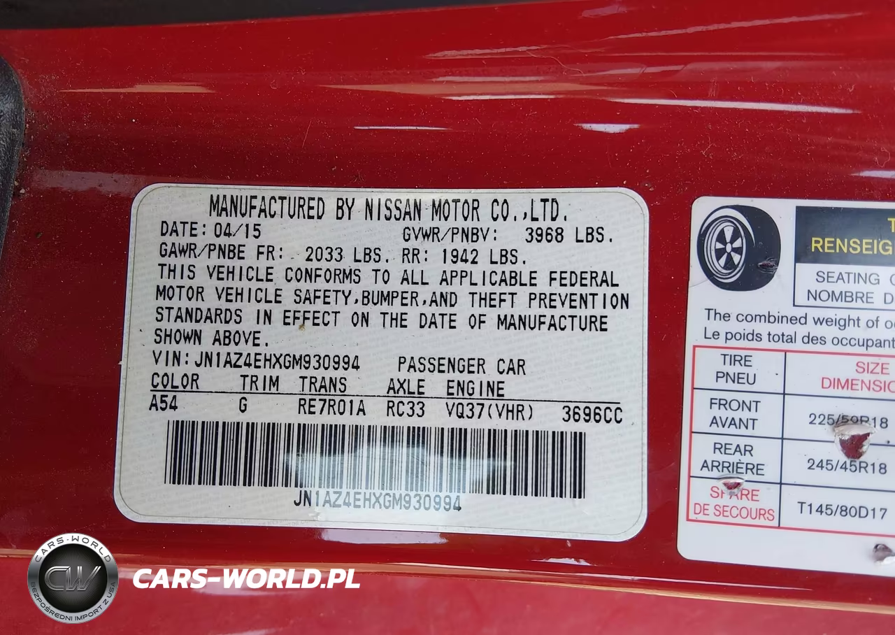 2016 Nissan 370Z Nismo-Nismo Tech-Sport-Sport Tech-Touring VIN:JN1AZ4EHXGM930994 - 9