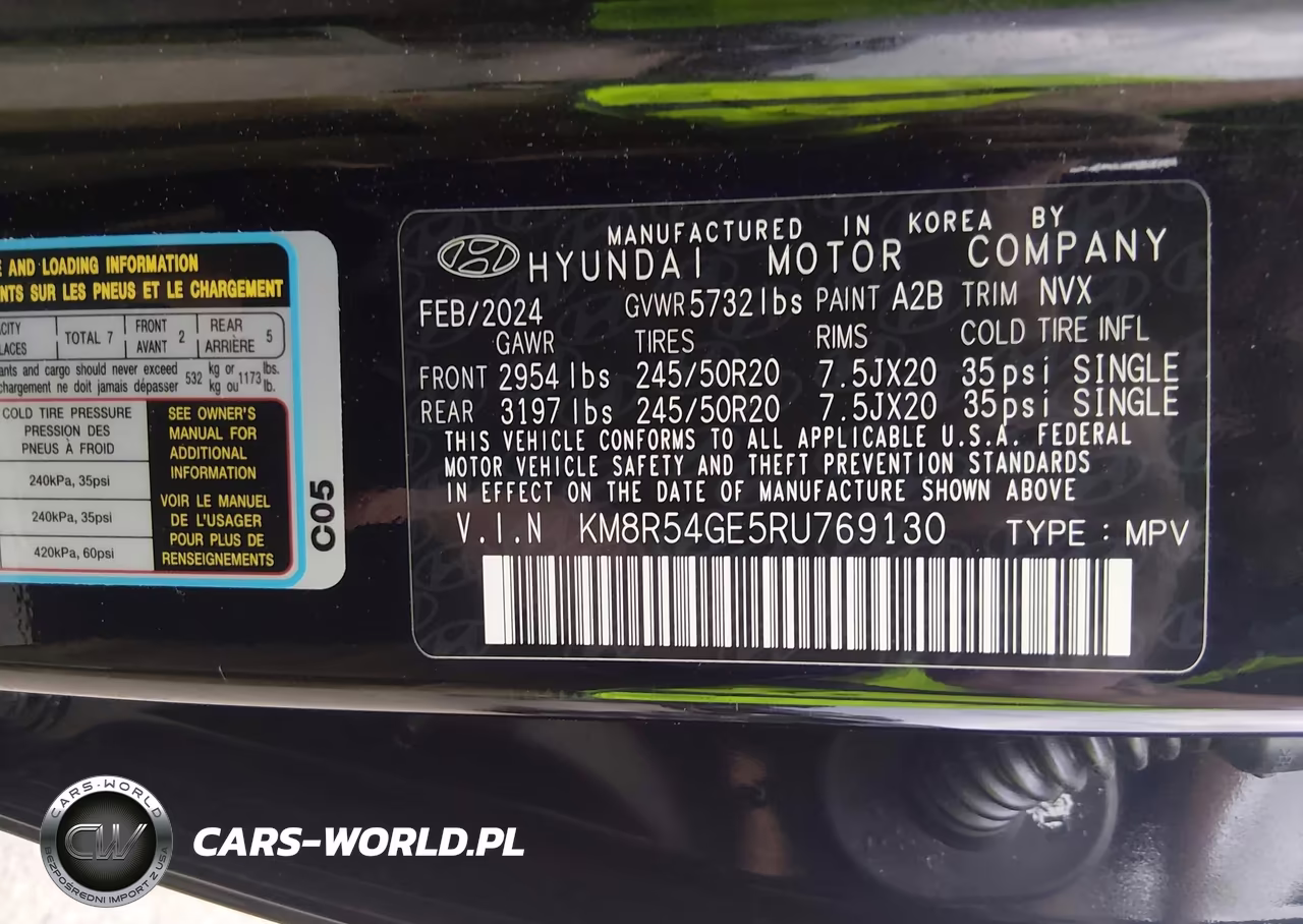2024 Hyundai Palisade Limited VIN:KM8R54GE5RU769130 - 9