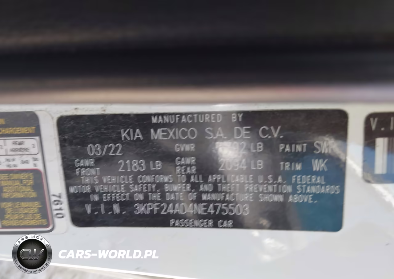 2022 Kia Forte Lxs VIN:3KPF24AD4NE475503 - 9
