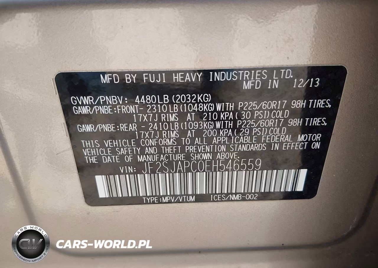 2014 Subaru Forester 2.5I Touring VIN:JF2SJAPC0EH546559 - 9