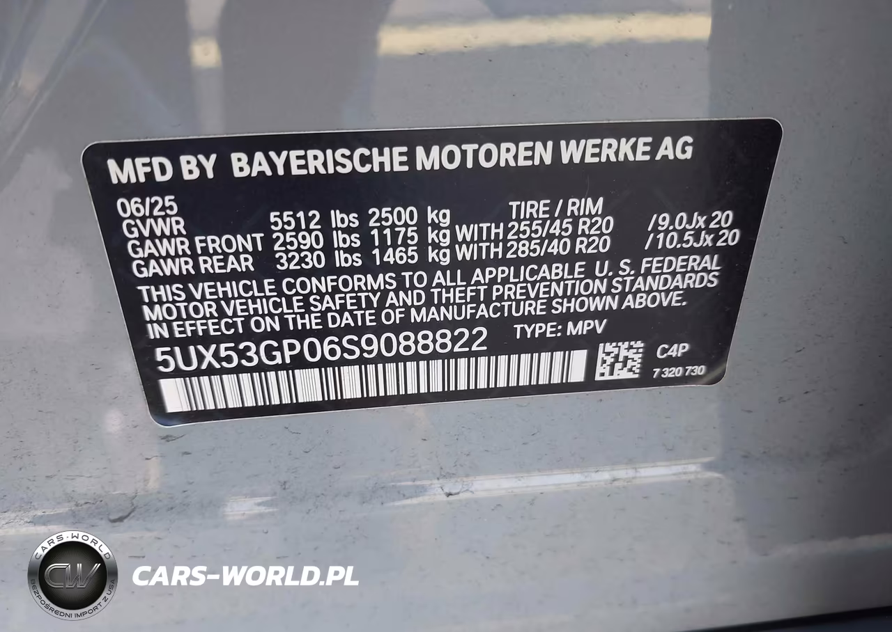 2025 BMW X3 30 xDrive VIN:5UX53GP06S9088822 - 9