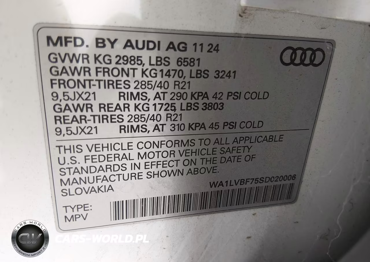 2025 Audi Q7 Premium Plus 55 Tfsi Quattro Tiptronic VIN:WA1LVBF75SD020006 - 9