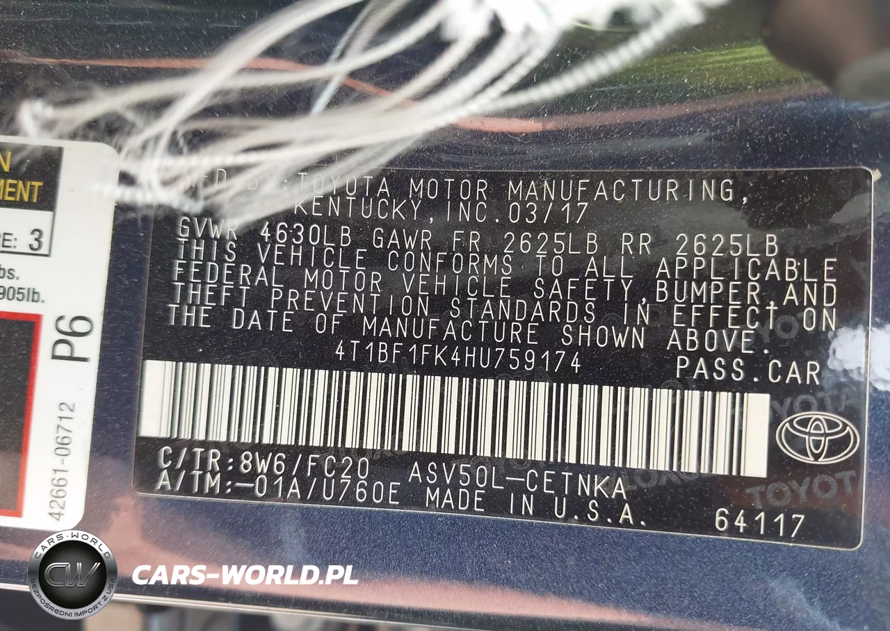 2017 Toyota Camry Le VIN:4T1BF1FK4HU759174 - 9