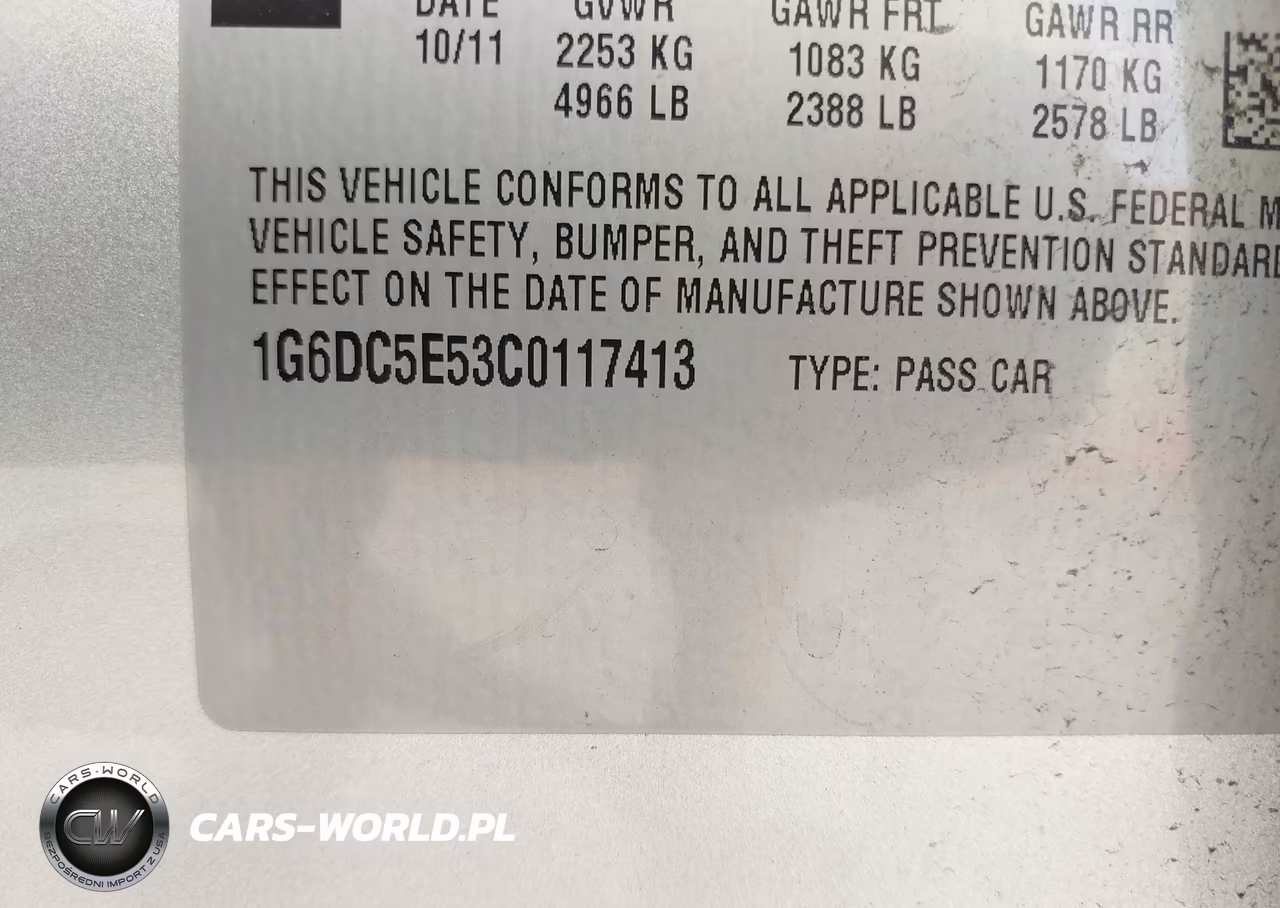 2012 Cadillac Cts Standard VIN:1G6DC5E53C0117413 - 9