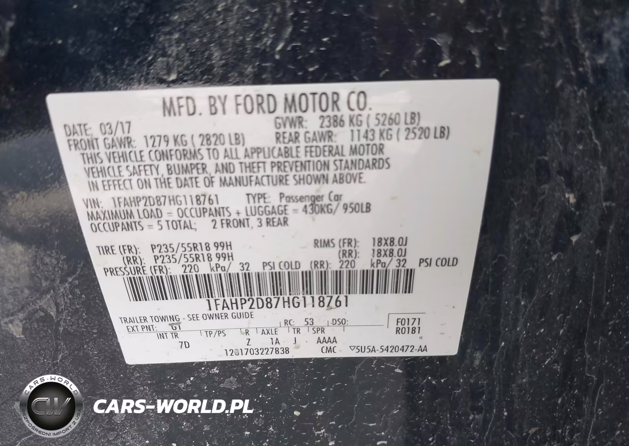2017 Ford Taurus Se VIN:1FAHP2D87HG118761 - 9