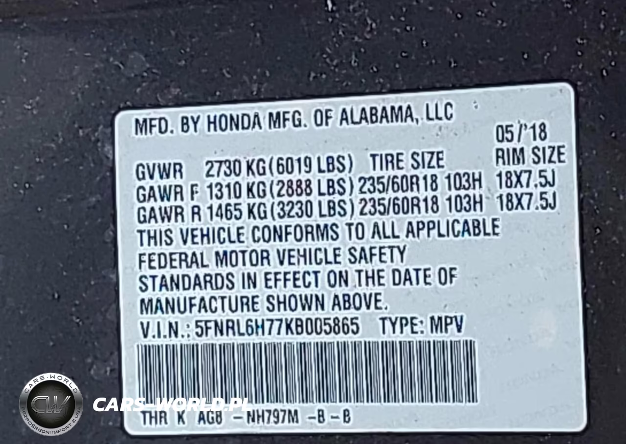 2019 Honda Odyssey Ex-L VIN:5FNRL6H77KB005865 - 9
