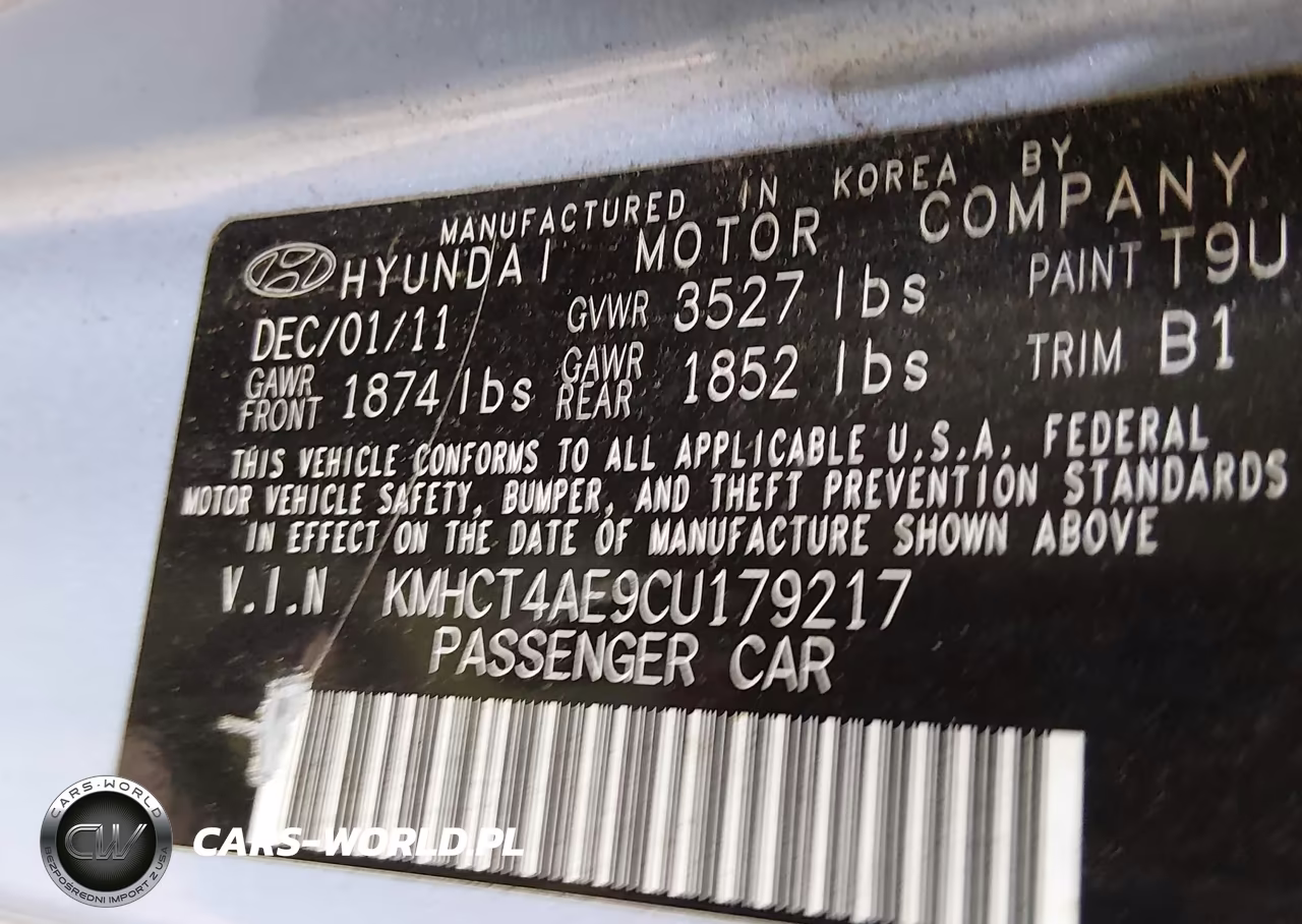 2012 Hyundai Accent Gls VIN:KMHCT4AE9CU179217 - 9