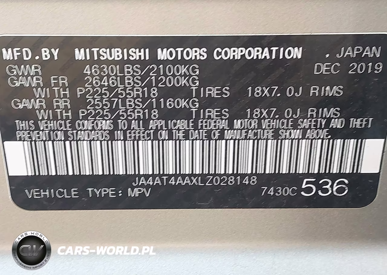 2020 Mitsubishi Eclipse Cross Le 1.5T Awc VIN:JA4AT4AAXLZ028148 - 9