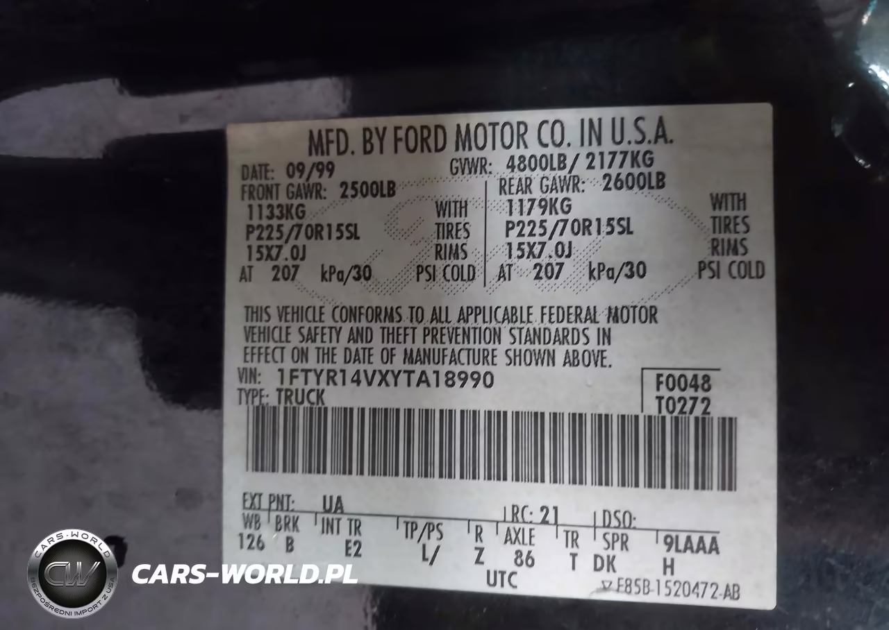 2000 Ford Ranger Xl-Xlt VIN:1FTYR14VXYTA18990 - 9