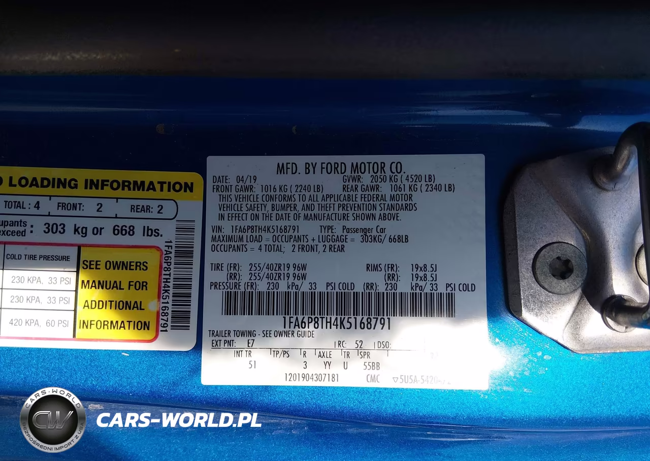 2019 Ford Mustang Ecoboost Premium VIN:1FA6P8TH4K5168791 - 9