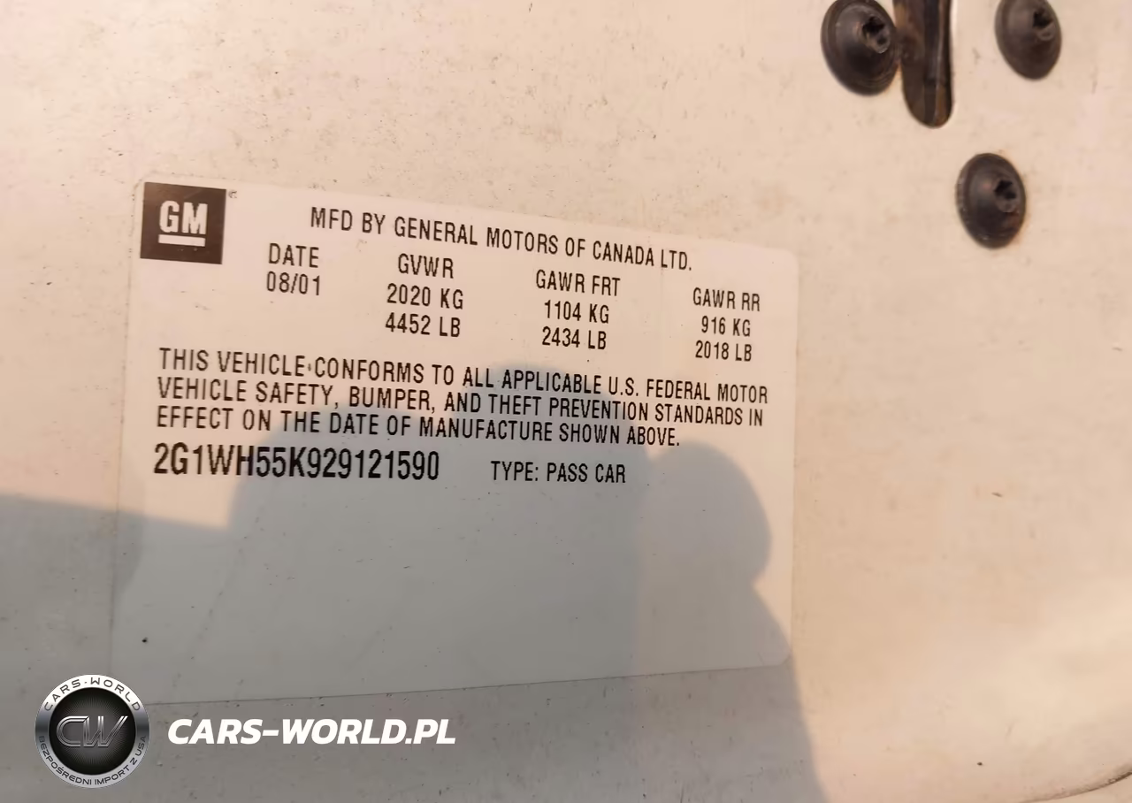 2002 Chevrolet Impala Ls VIN:2G1WH55K929121590 - 9