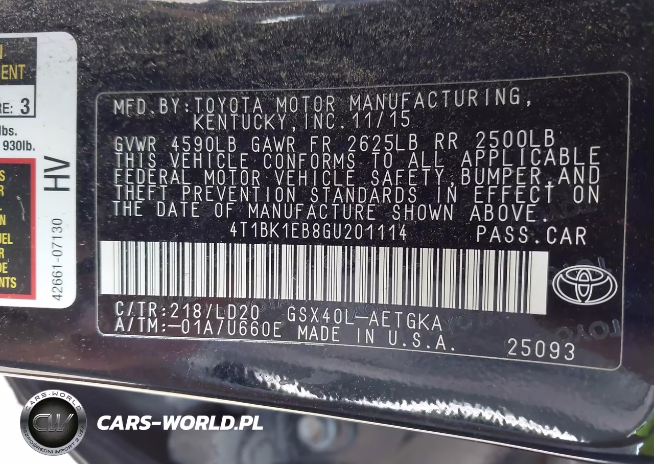 2016 Toyota Avalon Xle VIN:4T1BK1EB8GU201114 - 9