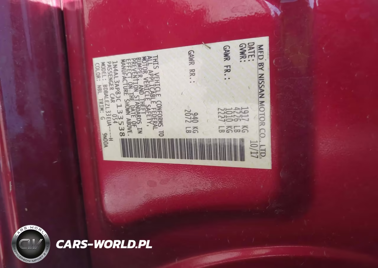 2018 Nissan Altima 2.5 S VIN:1N4AL3AP8JC133538 - 9