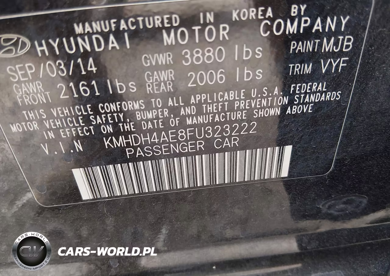2015 Hyundai Elantra Se VIN:KMHDH4AE8FU323222 - 9