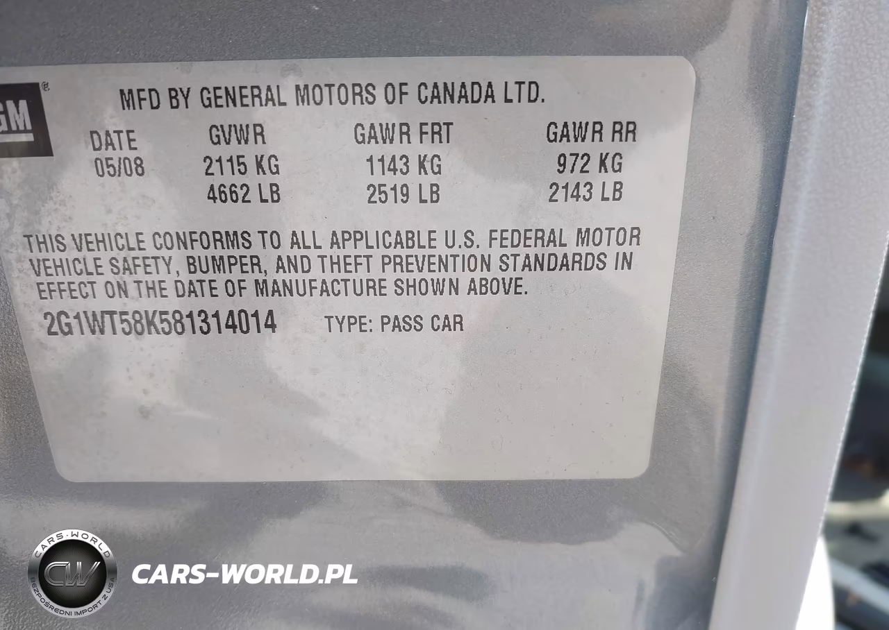 2008 Chevrolet Impala Lt VIN:2G1WT58K581314014 - 9
