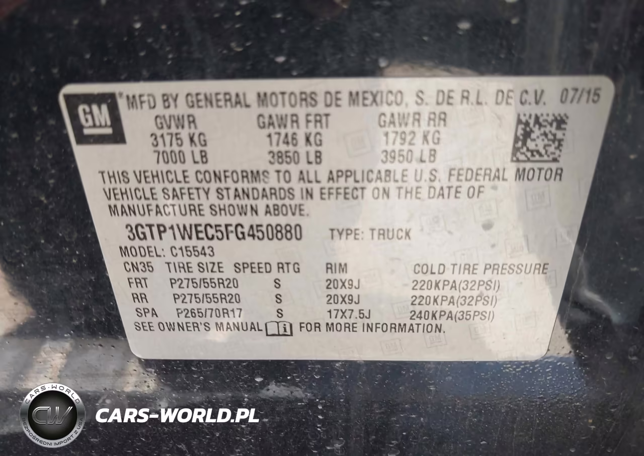 2015 GMC Sierra 1500 Denali VIN:3GTP1WEC5FG450880 - 9